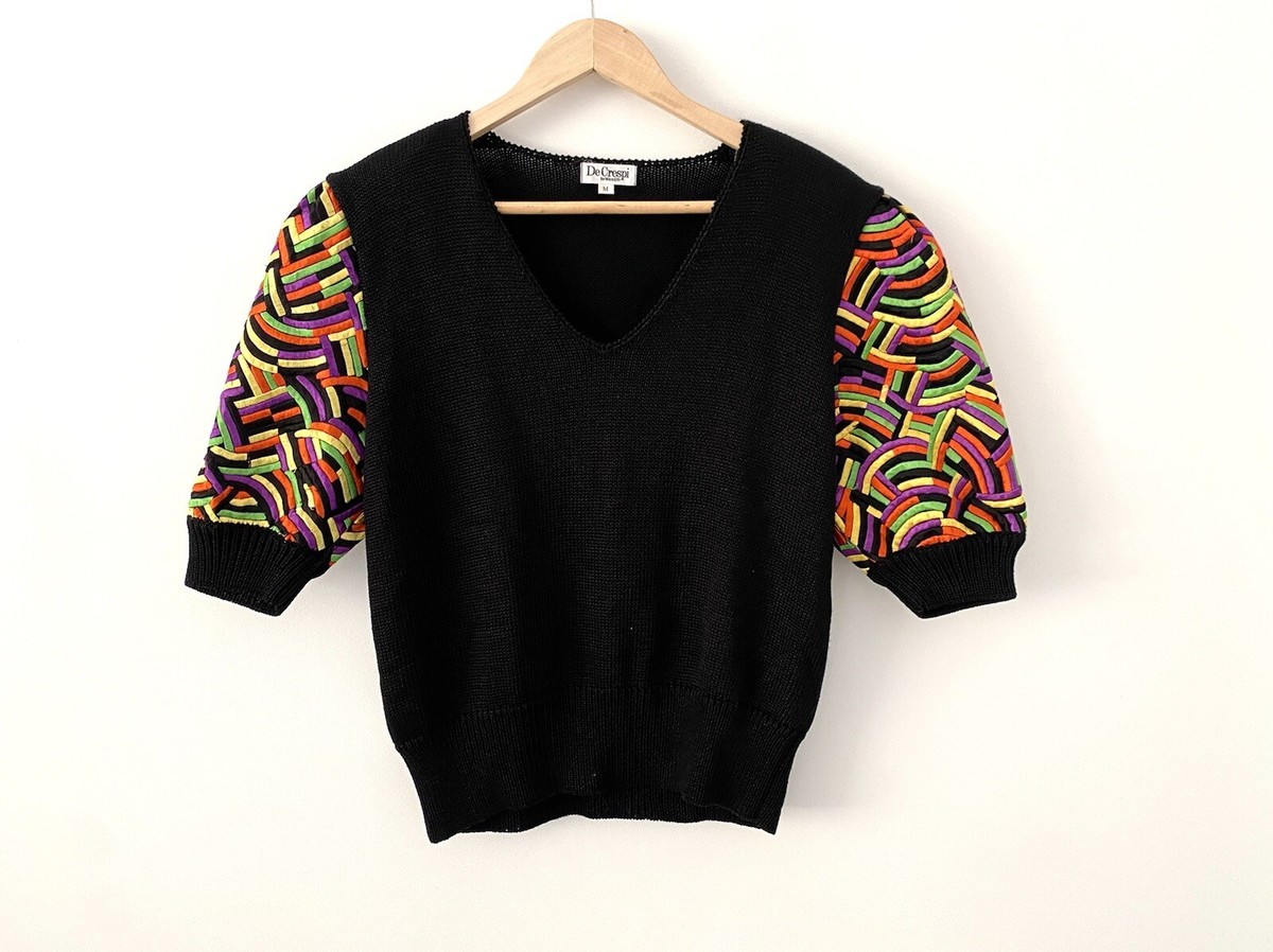 De Crespi By Meredith Ladies Jumper Size M (AU 12) Black Knit