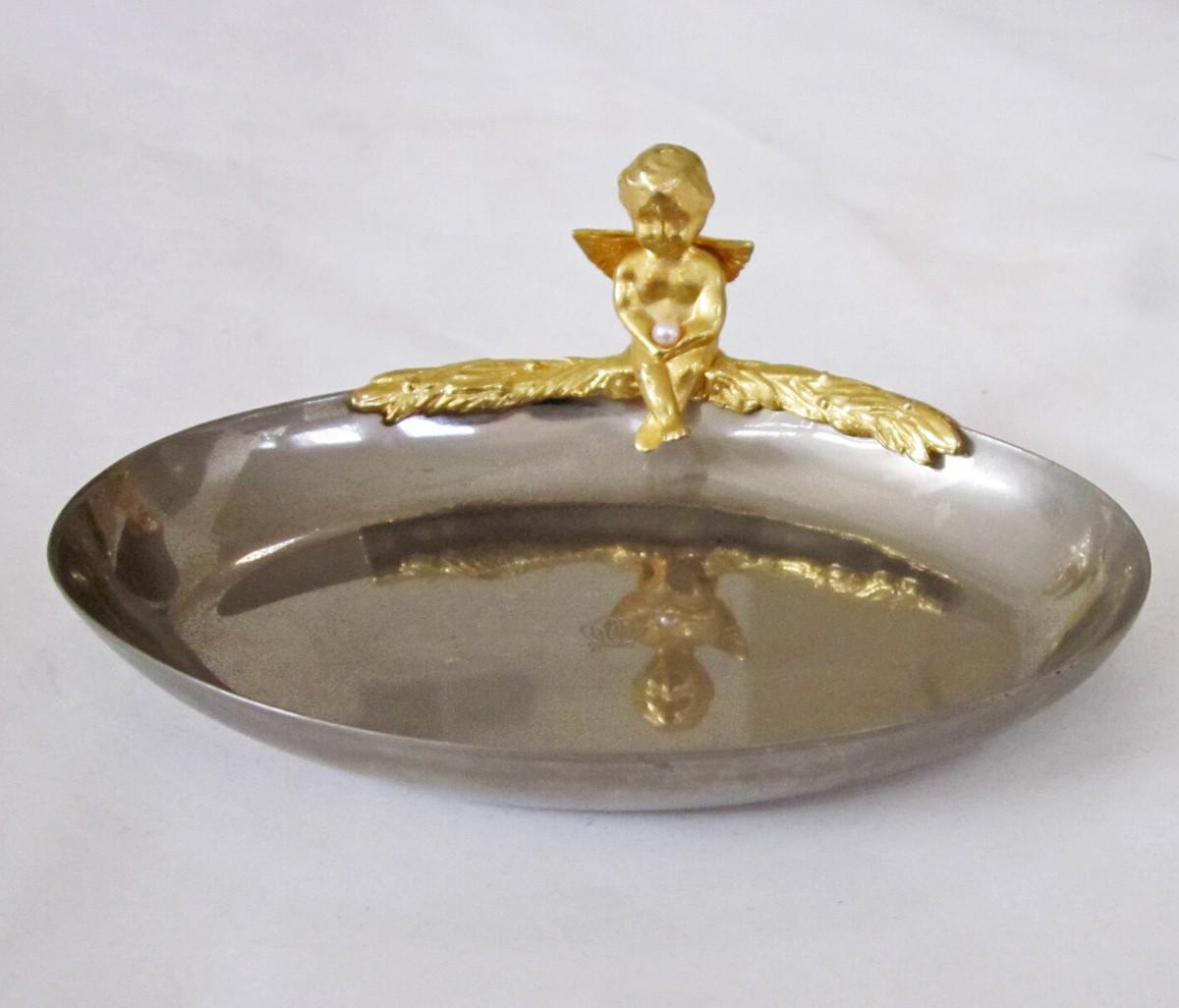 ミキモトパール付き　天使トレイ MIKIMOTO Angel Jewelry Accessories Metal Tray, Demo Display | eBay