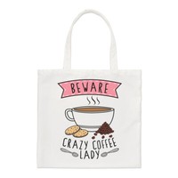 Beware VerrüCkt Kaffee Damen Regular Tragetasche Mum Muttertag Lustig Shopper