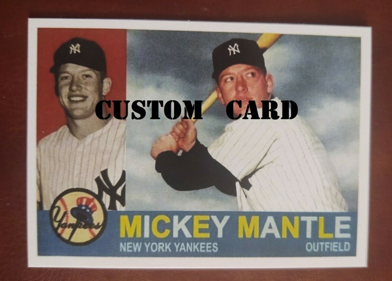 1960 Mickey Mantle Baseball Card Printable Cards
