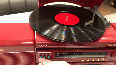 Vintage Rare YORX Newave Turntable Stereo System Dual Cassette