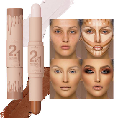 2 In 1 Face Contour Concealer Stick Waterproof Oil-control Natural Highlight Pen