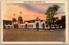 1947 Cadle Tabernacle Indianapolis Indiana IN Grounds Building Posted Postcard