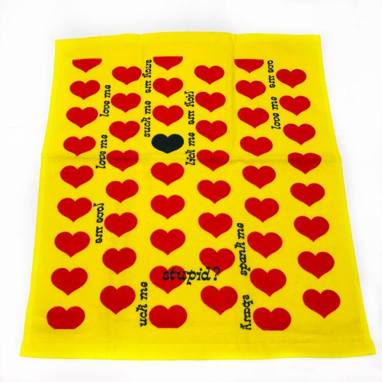 hide with Spread Beaver Yellow Heart Hand Towel X JAPAN yoshiki
