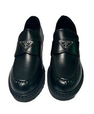 Prada Women's Chocolate Calfskin Platform Loafers