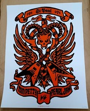 TOM PETTY vs PEARL JAM   Tour Poster ST.PAUL 2006 S/N AMES BROS Silkscreen