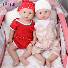 IVITA 19" Silicone Reborn Baby Boy Girl Full Soft Newborn Silicone Doll Gift