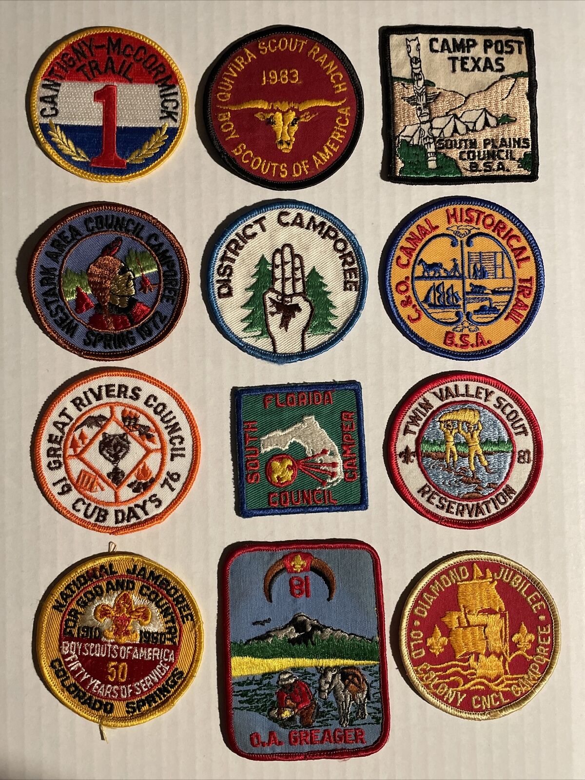 bsa  patch lot of 12 Boy Scouts Of  America lot#3