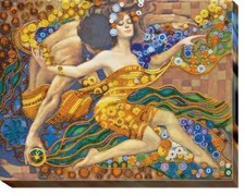 Bead embroidery kit Rivers of Love needlework kit Art canvas beadwork pattern