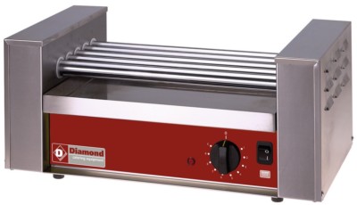 Elektro Hot Dog Grill Würstchen Grill mit 5 Rollen ca. 40 Hot Dogs / h Gastlando