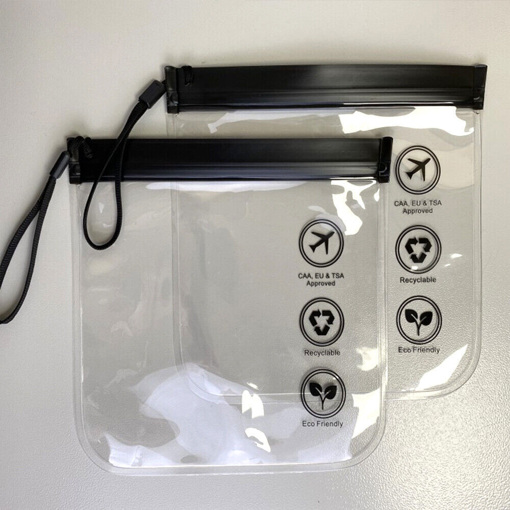 2/4/8Pcs Clear Travel Toiletry Bags Airport Security Liquids Bag Travel