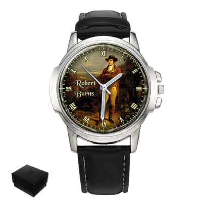 ROBERT BURNS SCOTTISH POET HERREN ARMBANDUHR GEBURTSTAG BESTES GESCHENK GRAVUR