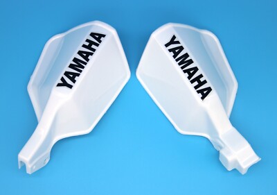 passend für Yamaha DT 125 - 175 - 200 / XTZ 125 weiß Griffe Hand Cover Guard LH/RH