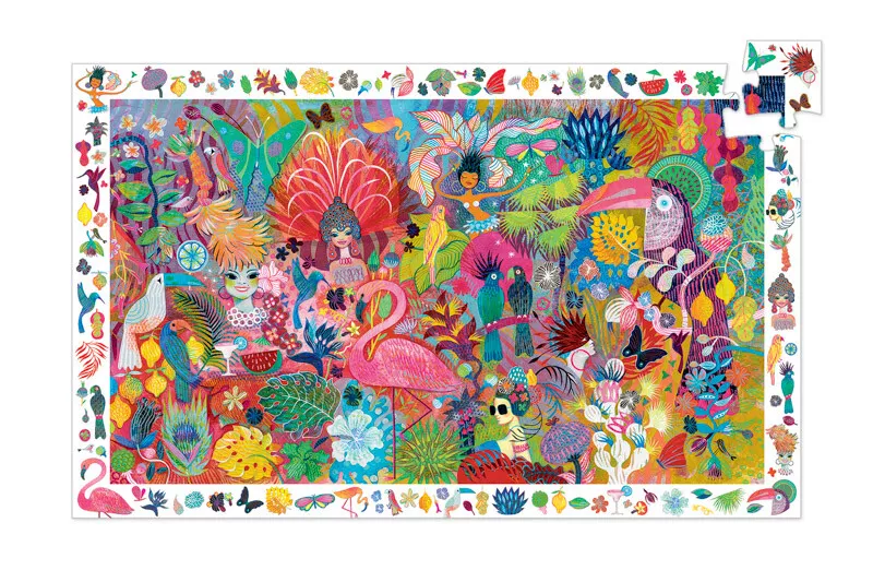 NEW Djeco Jigsaw Children s Puzzles Rio Carnival Observation Art Puzzle 200 pc