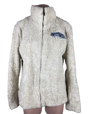 Vintage Pendleton Sherpa Full Zip Wool Blend Ivory Jacket Teddy Bear Large