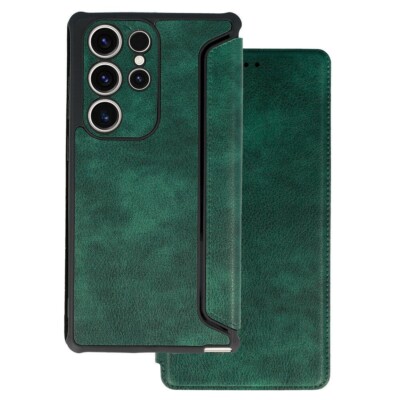 FÜR SAMSUNG GALAXY A14 5G - RAZOR LederOptik Hülle Handy Case Tasche Etui GRÜN