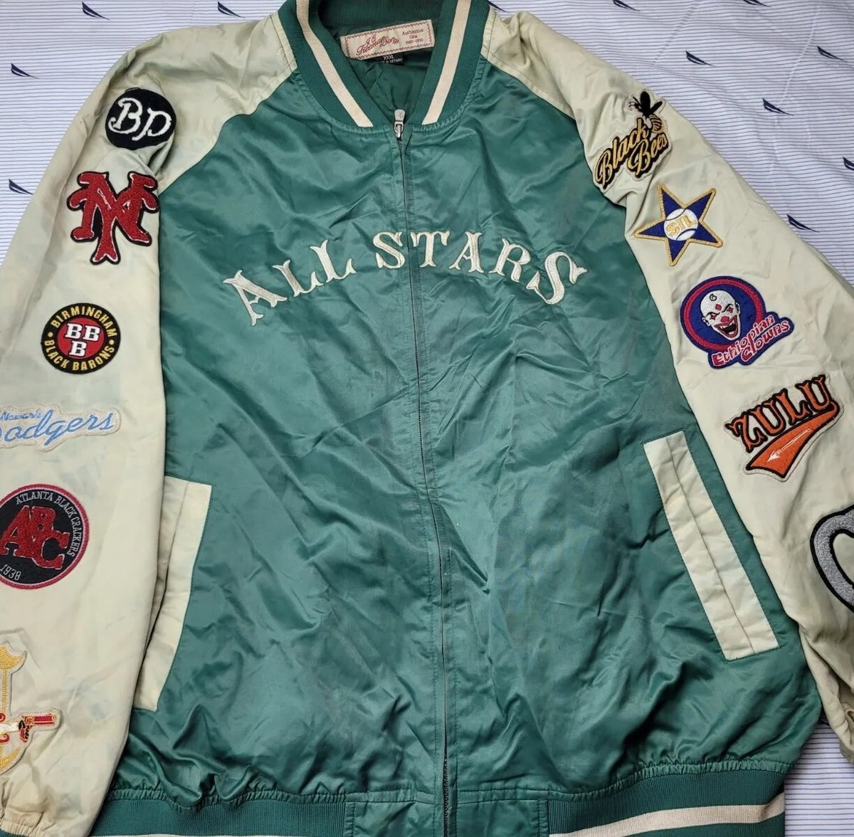 Freeman and Son Negro League Green All Star Baseball Jacket