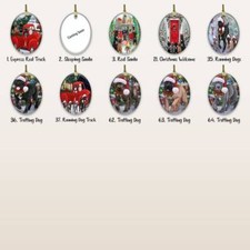 Cane Corso Dog Oval Glass Christmas Hanging Ornaments for X-mas Tree Decorations