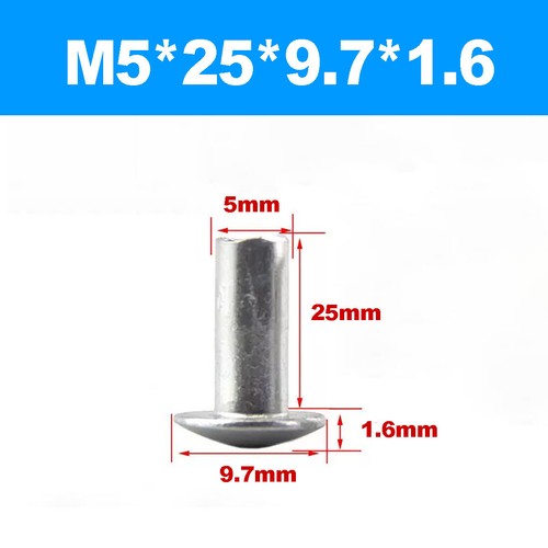 Aluminum Large Round / Flat Head Semi Hollow Rivet,Hollow Rivet, M2M2.5M3M4M5M6 - Picture 56 of 123