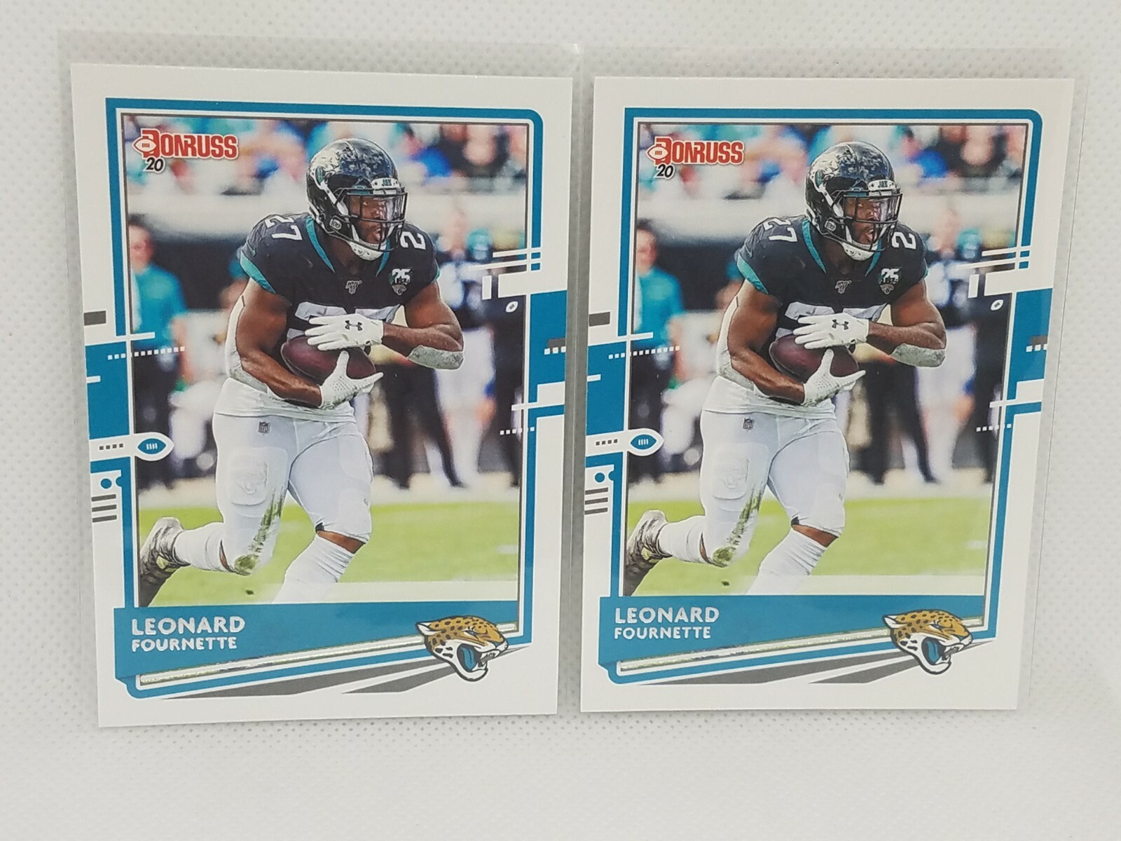 (2x) Leonard Fournette 2020 Donruss Football - #127 LOT - Jacksonville Jaguars