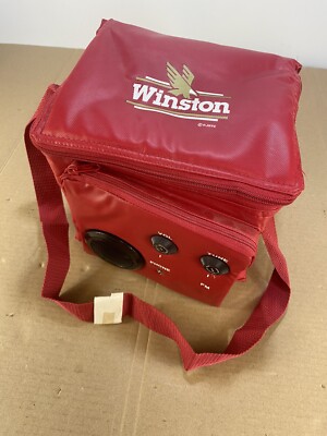 New VTG 80s 90s Radio Lunch Box Winston Cigarettes NASCAR Racing