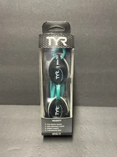 TYR Velocity Grey/Teal Adult Size Swimming Goggles NEW