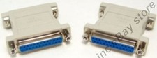 Lot10 DB25 Female F Null Modem Nul/Cross Serial RS232 gender changer Adapter S F