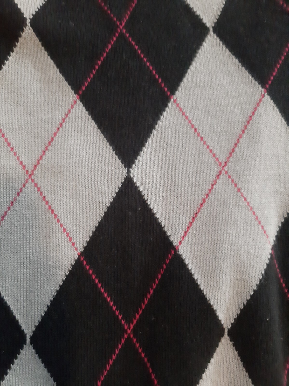 Basic Edition Argyle Diamond Button Front Cardiga… - image 3