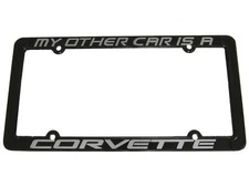 Corvette License Plate Frame "My Other Car Is A Corvette"