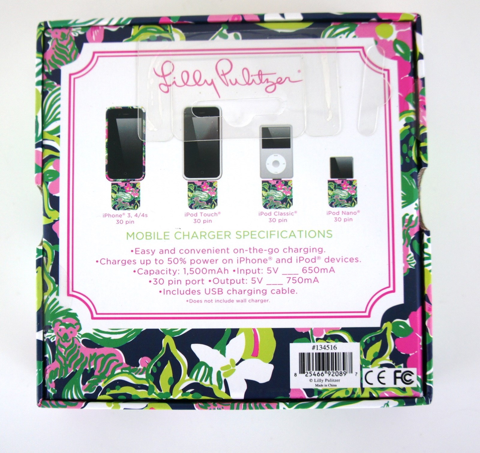 iPhone 5/5s Mobile Charger in Hot Spot by Lilly Pulitzer