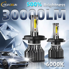 30000LM 200W H1 H7 H11 9005 9006 H4 9004 9007 H13 LED Headlight Bright 6500K Whi