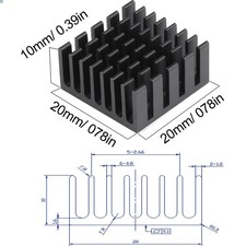 Efficient Cooling Solution: 10PCS 20mm Aluminum Heatsinks with Thermal Adhesive
