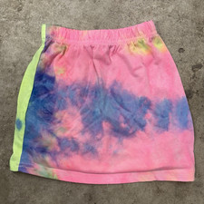 Girls Tie Dye A-Line Skirt Multicolor Elastic Waist Pull On Size 6/7