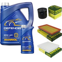 Mann Inspektionspaket 6L Mannol Defender 10W-40 FüR Nissan Primera Kombi 2.2 Dci