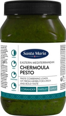 SANTA MARIA CHERMOULA PESTO Coriander Parsley Garlic Sauce Bottle 980g 34.5oz
