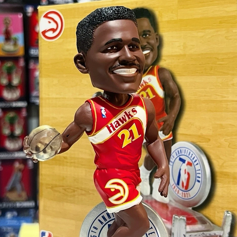 DOMINIQUE WILKINS Atlanta Hawks Legend 75th Anniversary Exclusive NBA Bobblehead - Image 4 of 4