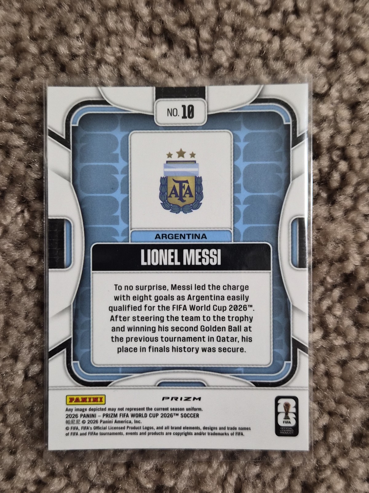 2026 Panini Prizm Fifa World Cup - Lionel Messi #10 Lazer Prizm view 7