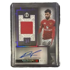 Topps Autograph Relic Bruno Fernandes Manchester United UEFA Serial Numbered