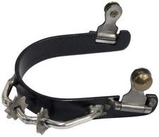Ladies Black Steel Bumper Spurs W/Two Rowels