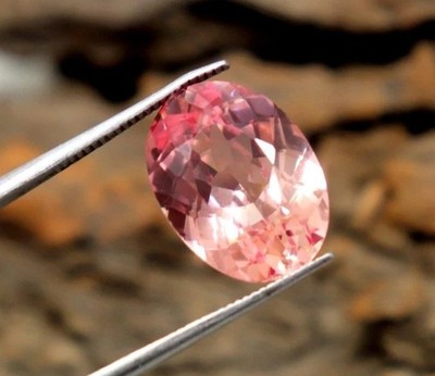 Oval Cut Grade Flawless 9.22 Ct Ceylon Padparadscha Sapphire Loose Gemstone