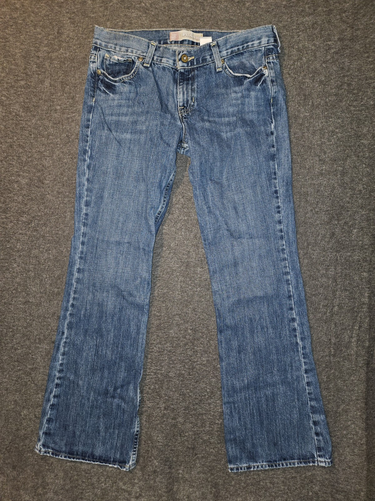 Women's 10 Regular Ultra Low Waist Blue Y2k