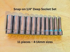 Snap-on Tools 112STMMY 1/4” Deep Metric Socket Set – 11-Pieces 4-14mm Snap-on Tools 112STMMY 1/4” Deep Metric Socket Set – 11-Pieces 4-14mm