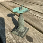 Antique Bronze Verdigris Patina Wishing You Many Sunny Hours Small Sundial