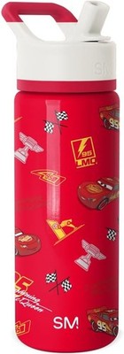 Kids Summit Water Bottle with Straw Lid |Disney Lightning McQueen 18oz Stainl...
