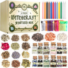 Witchcraft Starter Kit, Witchcraft Supplies for Wiccan Altar- 63 Pack of Crystal
