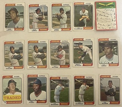 Cleveland Indians 1972-1979 Topps Baseball Singles PICK YOUR CARD COMBINE + SAVE