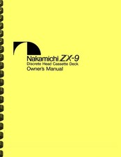 Nakamichi ZX-9  Cassette Deck OWNER'S MANUAL and SERVICE MANUAL & Brochure