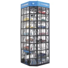 HO Scale Carvana Car Vending Machine - Menards Lighted Building With 12 Cars