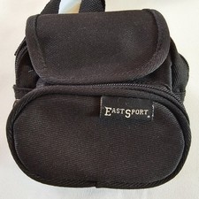 Eastsport Black Utility Pouch Bag Small Crossbody Belt Clip 2 Pocket
