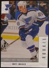 2002 - 2003 ITG Be A Player Matt Walker Rookie Memorabilia Update Series